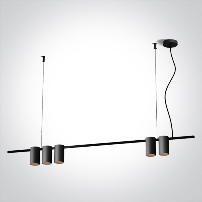 Черен Висящо осветително тяло (пендел) GU10 5x7W IP20 100-240V