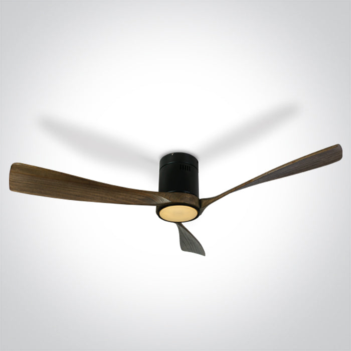 DARK WOOD Черен CEILING Вентилатор 40W LED 22W CCT (регулируем цвят на светлината) IP20 230v
