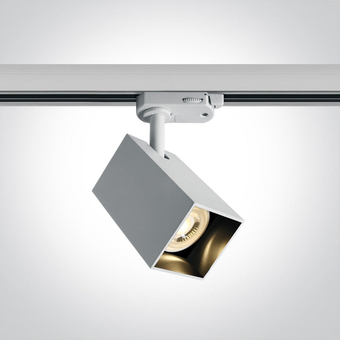 Бял GU10 10W Шина Спот Dark-Light (задълбочен оптичен конус) SQUARE