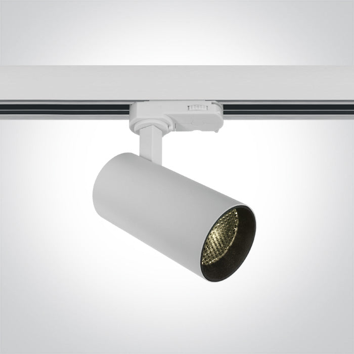 Бял COB 12W WW (топло бяло) HONEYCOMB TRACKSPOT 230V Dark-Light (задълбочен оптичен конус)