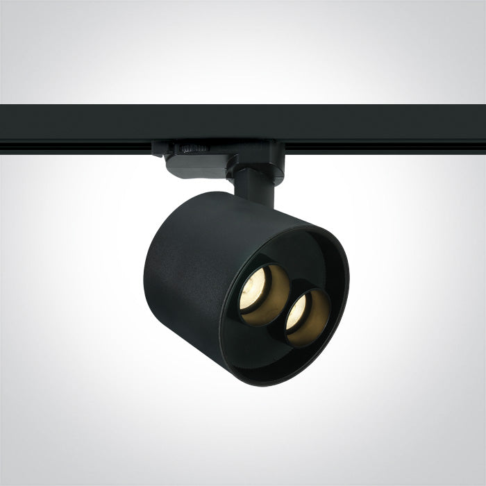 Черен 12W Шина Спот WW (топло бяло) IP20 230V Dark-Light (задълбочен оптичен конус)