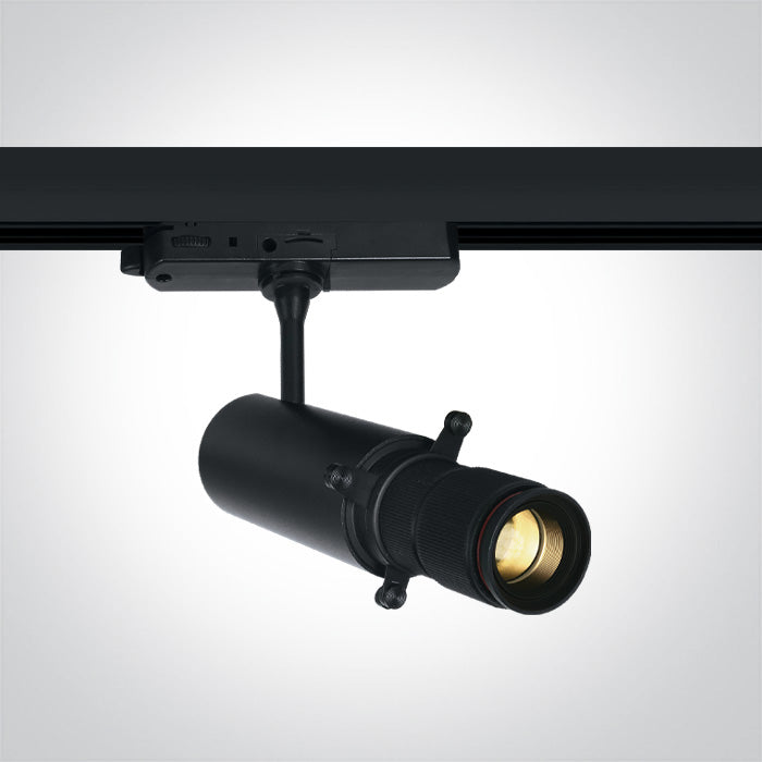 Черен Шина Спот 12W WW (топло бяло) Регулируем SHAPE BEAM 230V