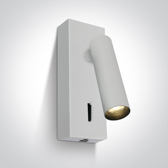 Бял Спот 3W WW (топло бяло) IP20 230V USB 2A