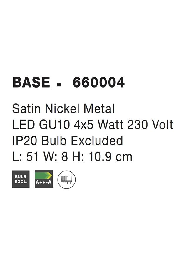 Висящо осветително тяло (пендел) BASE LED GU10 4x10W Античен месинг