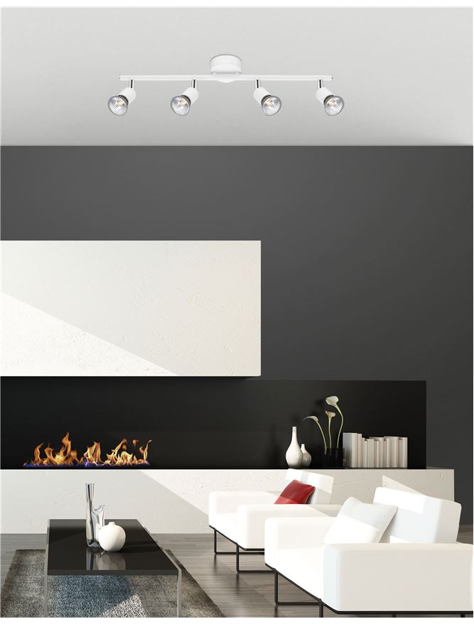 Висящо осветително тяло (пендел) BASE LED GU10 4x10W Матово бял