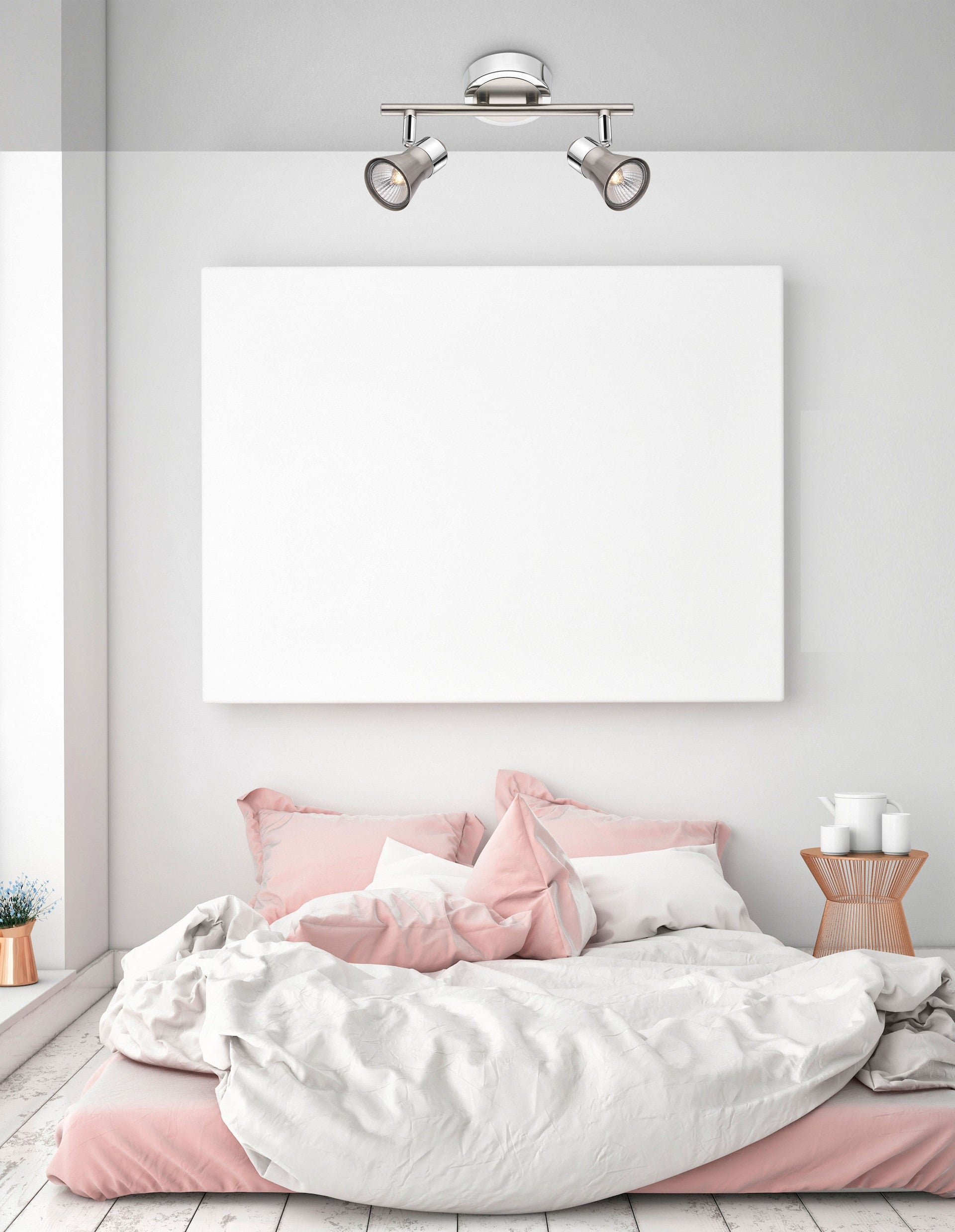 Висящо осветително тяло (пендел) GALERIA LED GU10 2x10W Античен месинг и хром