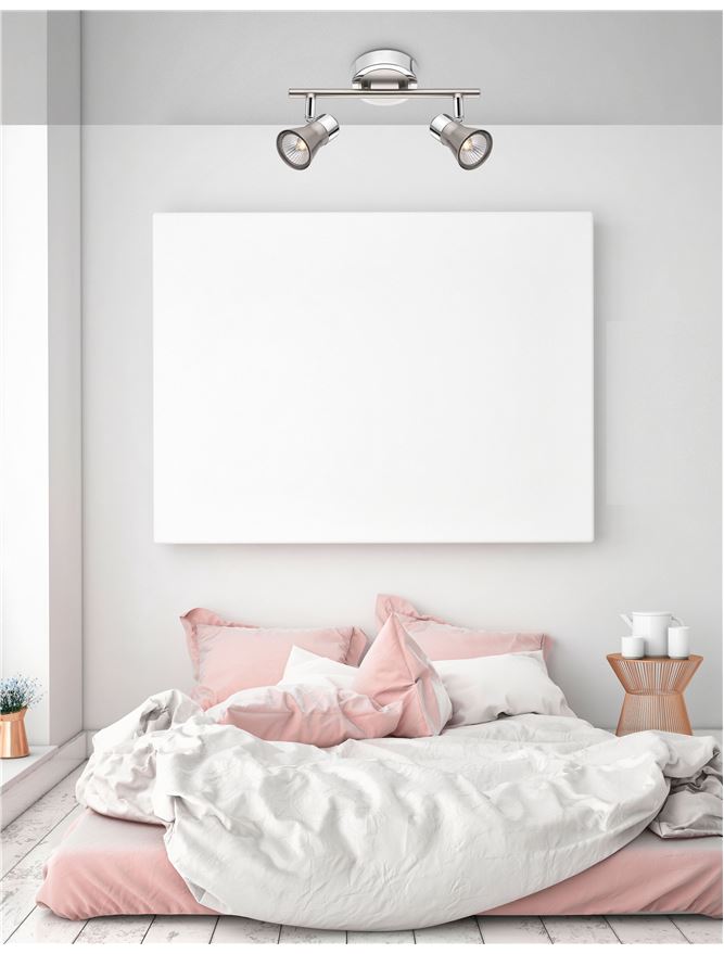 Висящо осветително тяло (пендел) GALERIA LED GU10 2x10W Античен месинг и хром