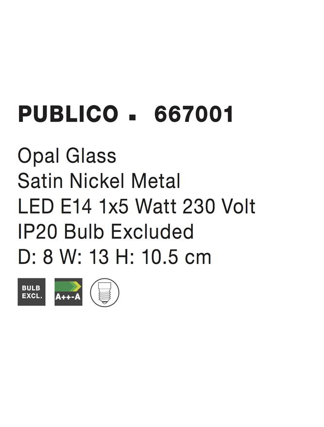 Висящо осветително тяло (пендел) PUBLICO LED E14 1x5W Опалово стъкло и античен месинг