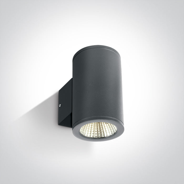 Антрацит COB LED 2x6W WW (топло бяло) IP54 230V