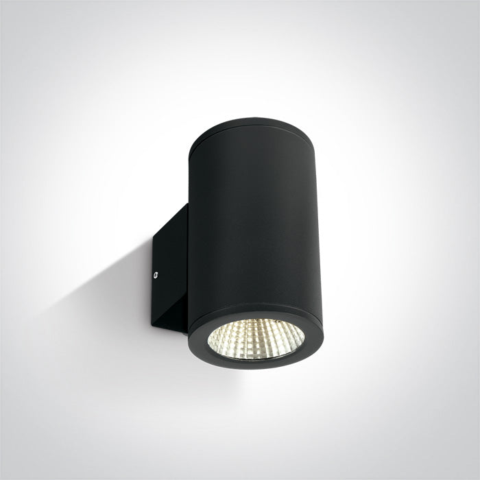 Черен COB LED 2x6W WW (топло бяло) IP54 230V