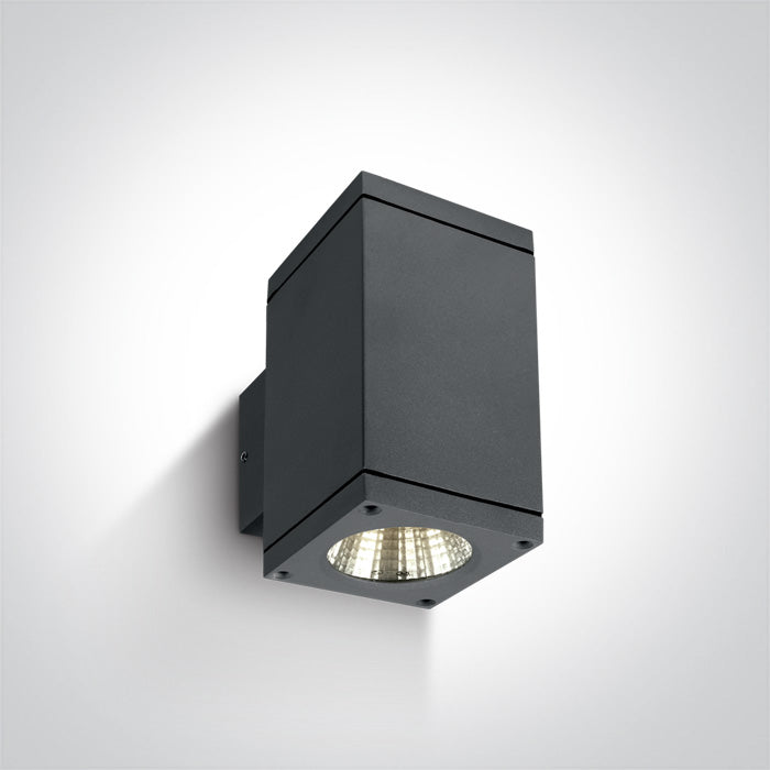 Антрацит COB LED 2x6W WW (топло бяло) IP54 230V