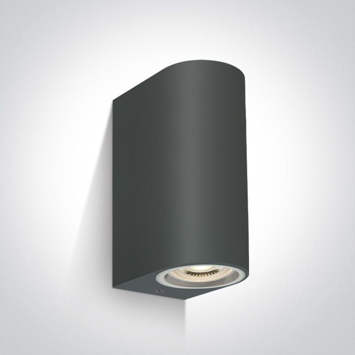 Антрацит Стенно осветително тяло (аплик) GU10 2x6W IP65