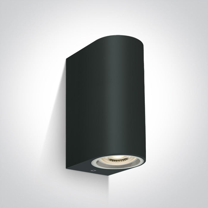 Черен Стенно осветително тяло (аплик) GU10 2x6W IP65