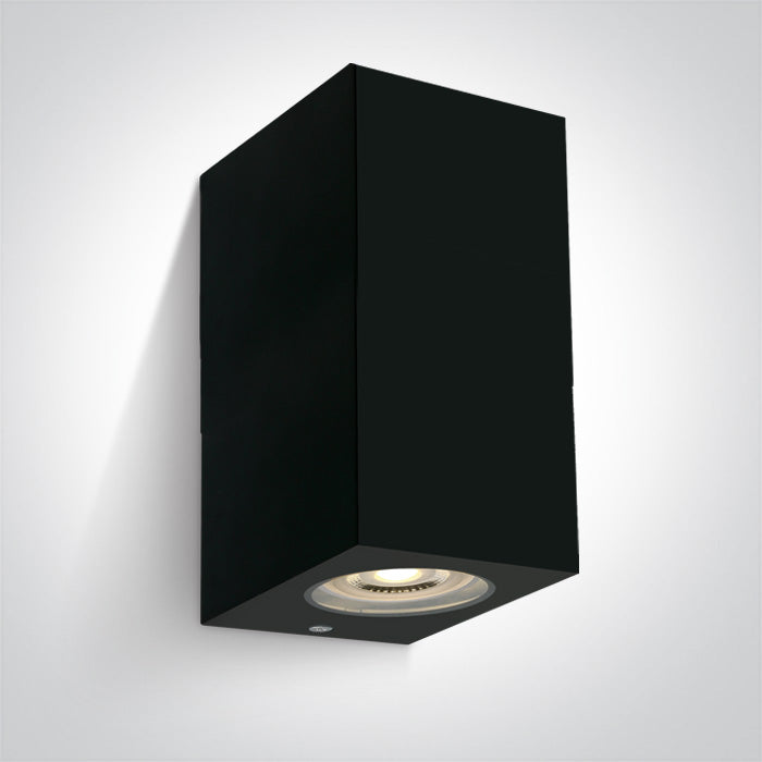 Черен Стенно осветително тяло (аплик) GU10 2x6W IP65