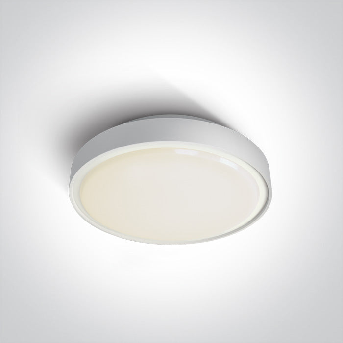 Бял LED Плафон 24W WW (топло бяло) IP65 230v