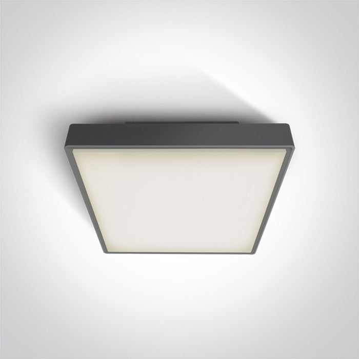 Антрацит LED Плафон 24W WW (топло бяло) IP65 230v