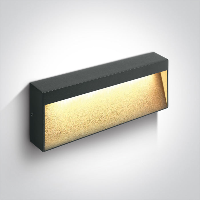 Антрацит Стенно осветително тяло (аплик) 7W WW (топло бяло) IP54 230V