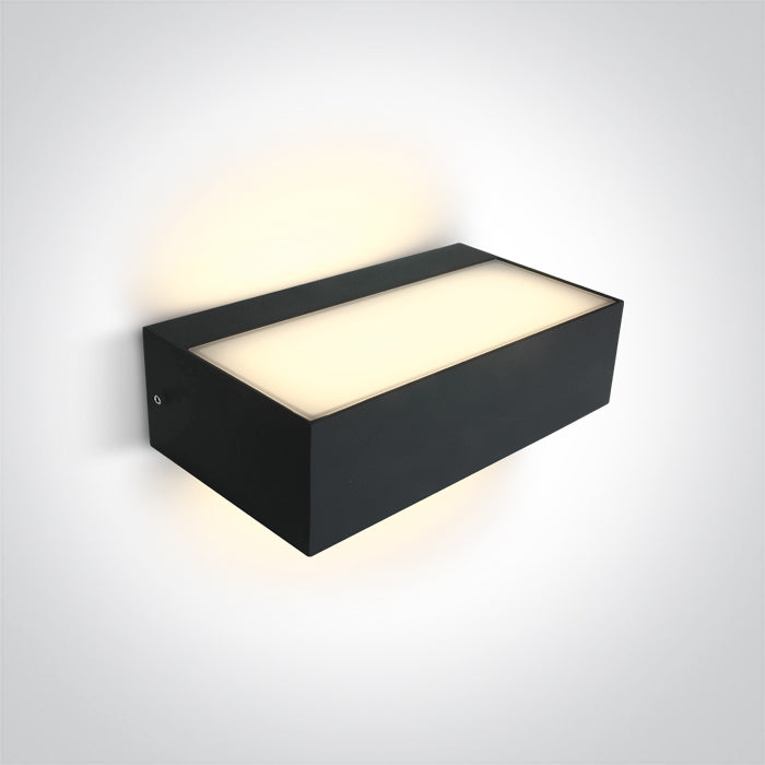 Антрацит Стенно осветително тяло (аплик) 2x4,5W WW (топло бяло) IP54 230v