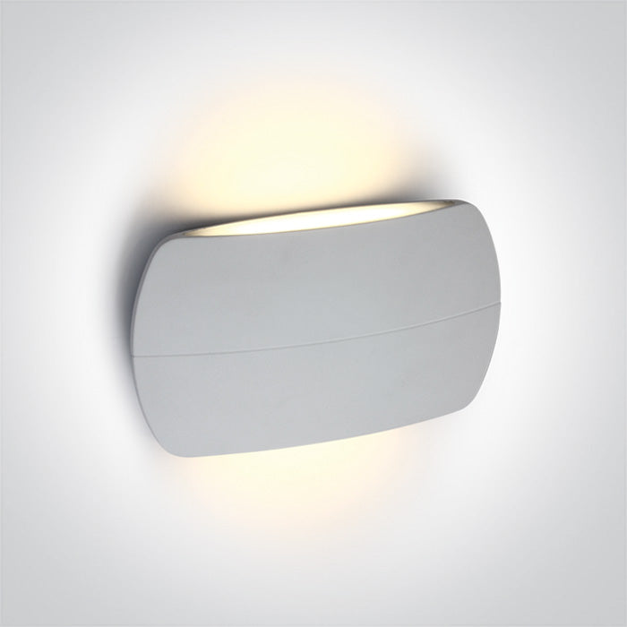 Бял Стенно осветително тяло (аплик) 2x6W WW (топло бяло) IP54 230V