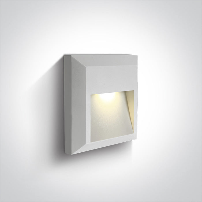 Бял LED Стенно осветително тяло (аплик) 2W WW (топло бяло) Dark-Light (задълбочен оптичен конус) IP65 230V