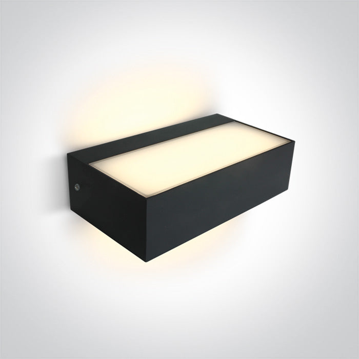 Антрацит Стенно осветително тяло (аплик) 7W WW (топло бяло) IP65 230V