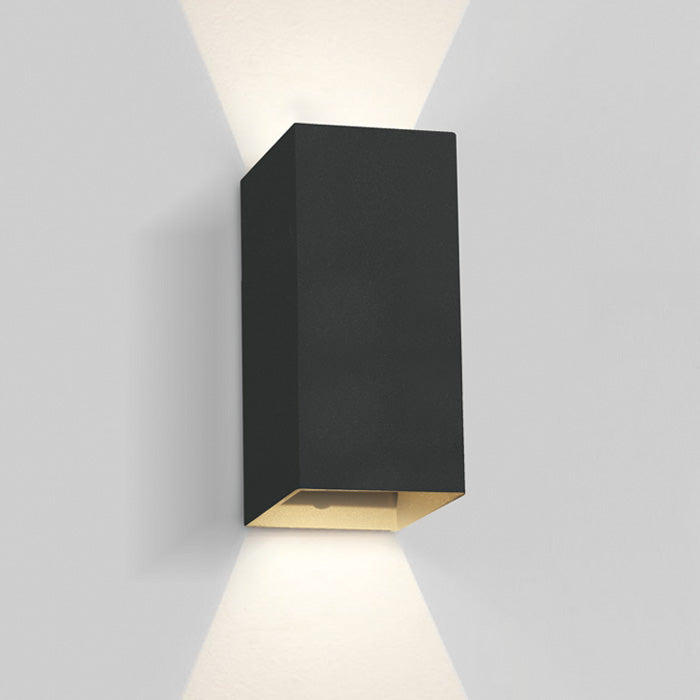 Черен WALL 2x3W WW (топло бяло) IP54 Dark-Light (задълбочен оптичен конус) 100-240V