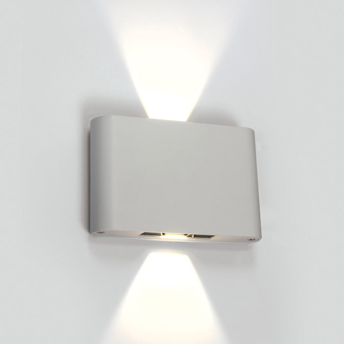 Бял WALL LED 2x6W WW (топло бяло) IP54 230V