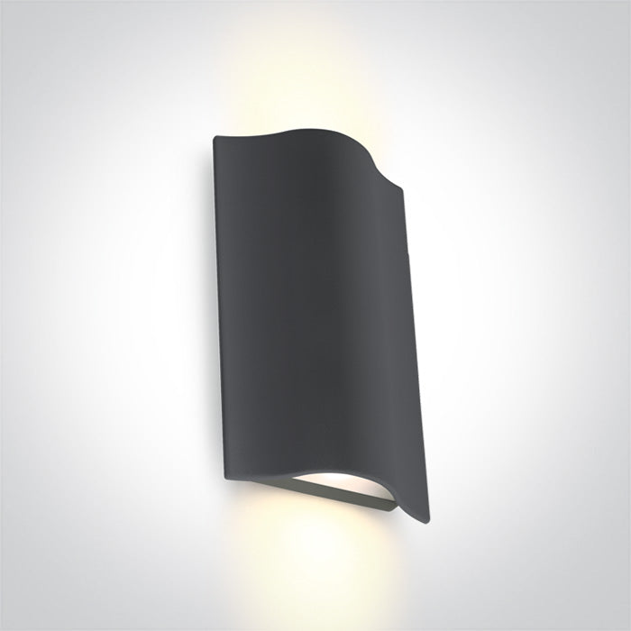Антрацит WALL 2x6W WW (топло бяло) IP54 230V