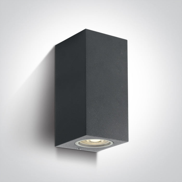 Антрацит Стенно осветително тяло (аплик) GU10 2x10W IP65