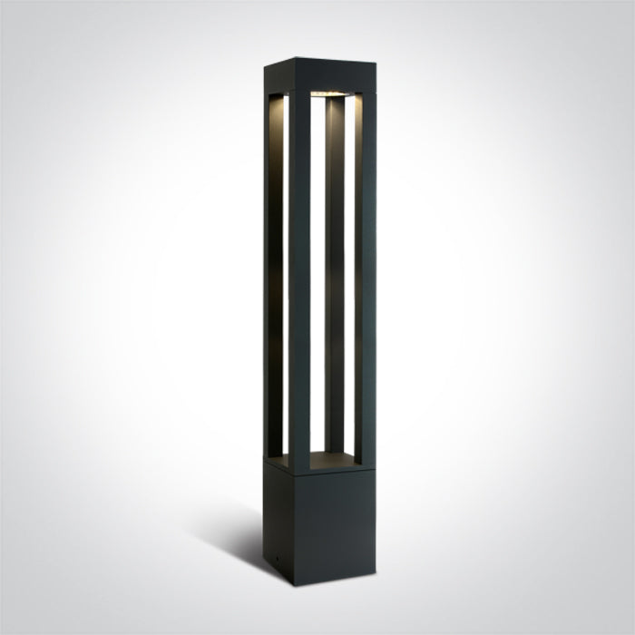 Антрацит Градинска колонка (болард) 90 см 22W WW (топло бяло) IP65 230V