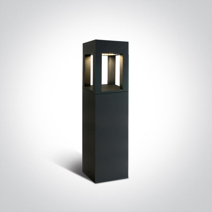 Антрацит Градинска колонка (болард) 60 см 22W WW (топло бяло) IP65 230V