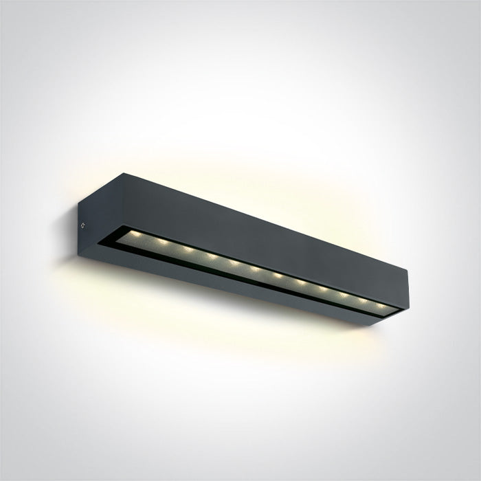 Антрацит WALL 2x10W WW (топло бяло) IP65 230V