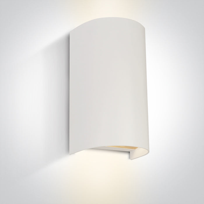 Бял Стенно осветително тяло (аплик) GU10 2x6W IP65 100-240V