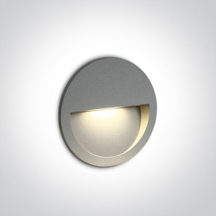 Сив WALL Вградено 3W WW (топло бяло) IP65 Dark-Light (задълбочен оптичен конус) 100-240V