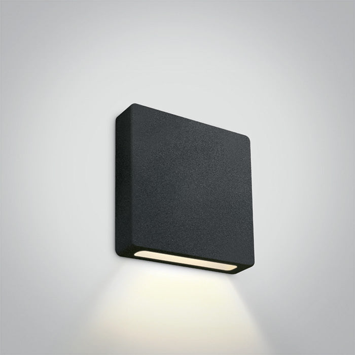 Черен WALL Вградено COB 2W WW (топло бяло) 700mA IP65 Dark-Light (задълбочен оптичен конус)