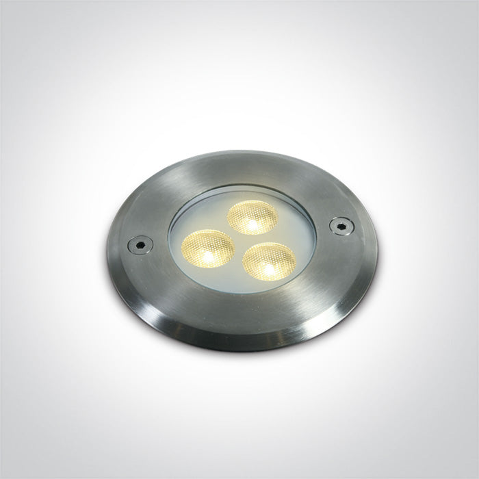 3x1W LED WW (топло бяло) SS316 IP68 Вградено Подводно 24V