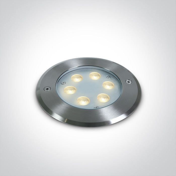 6X1W LED WW (топло бяло) SS316 IP68 Вградено Подводно 24V