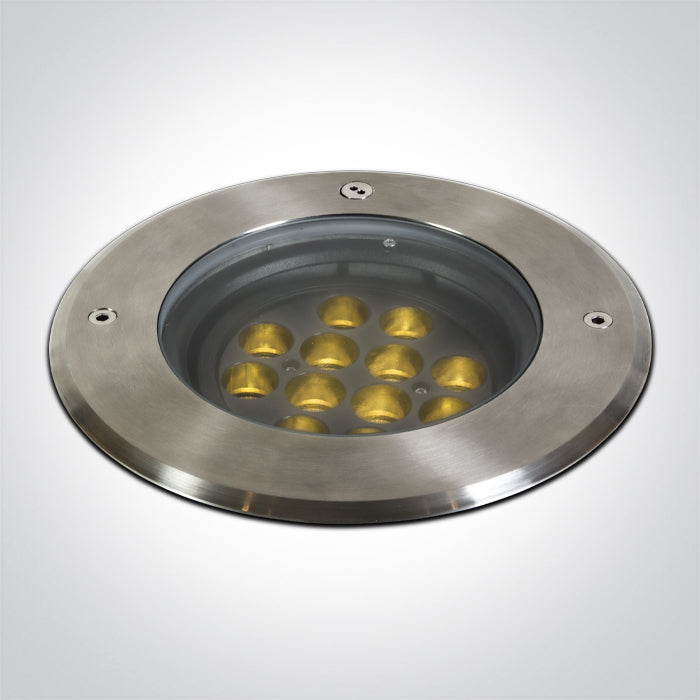 SS316L IP67 Земен Регулируем 12x1,5W WW (топло бяло) 36° 230V Dark-Light (задълбочен оптичен конус)