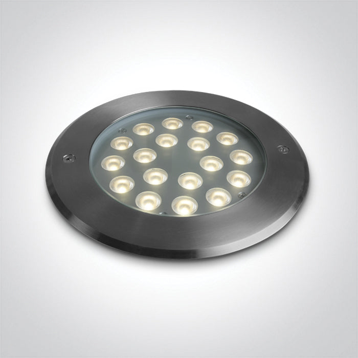 SS316L IP67 Земен 18x1W WW (топло бяло) 24V DC LOW DEPTH
