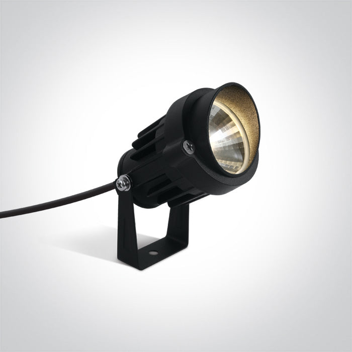 Черен Спот 6W WW (топло бяло) IP65 SPIKE 230V