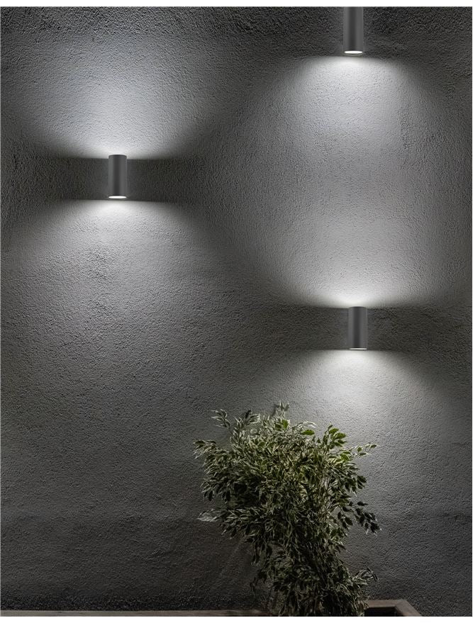 Външен аплик NERO LED GU10 2x10W Тъмен сив алуминий нагоре/надолу