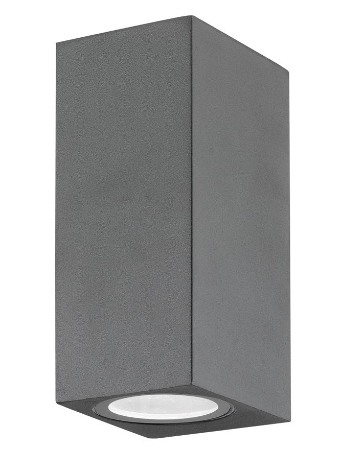 Външен аплик NERO LED GU10 2x10W Сив алуминий нагоре/надолу