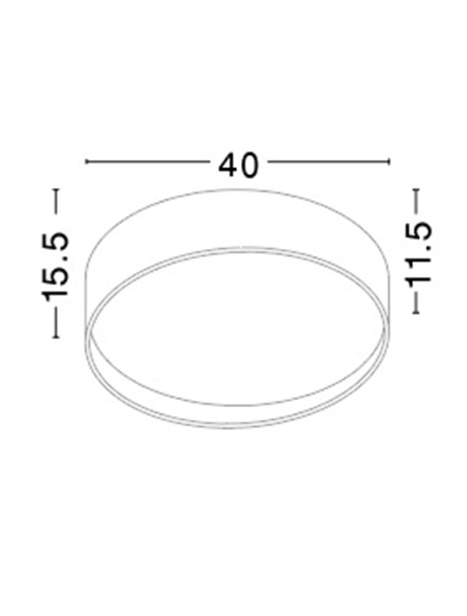 Висящо осветително тяло (пендел) FANO 26W LED Бял алуминий акрил ⌀40 H11.5см
