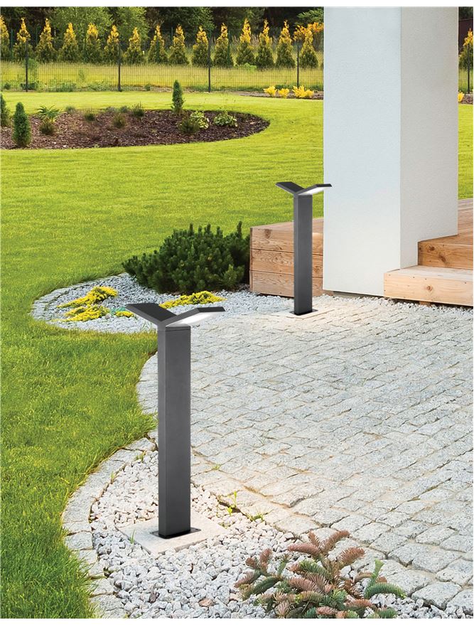 Външен пендел PARK 2x6W Тъмен сив алуминий