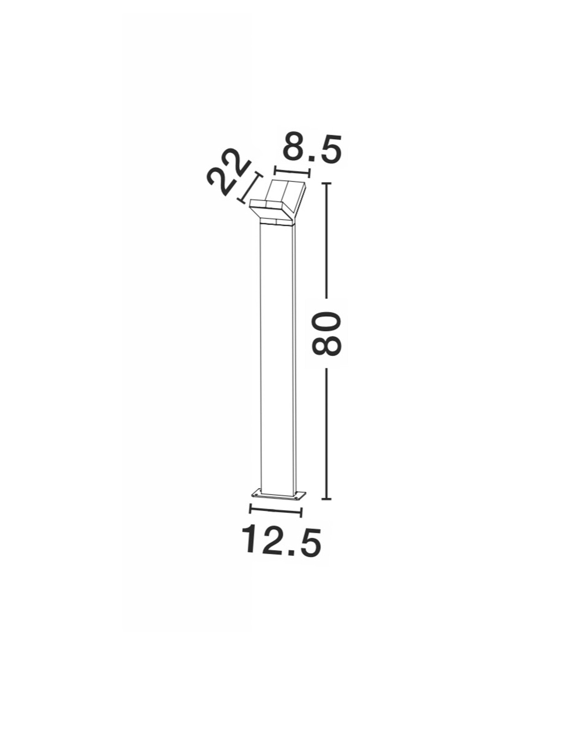 Външен пендел PARK 2x6W Тъмен сив алуминий