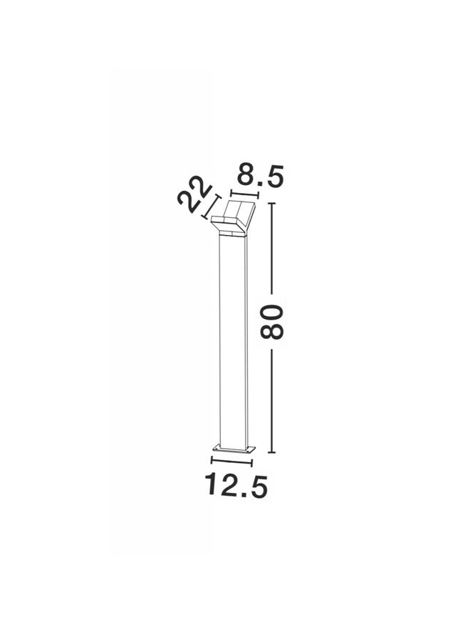 Външен пендел PARK 2x6W Тъмен сив алуминий