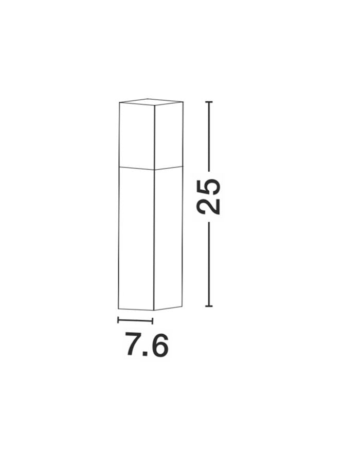 Външен аплик STICK 12W Тъмен сив алуминий бял акрил E27