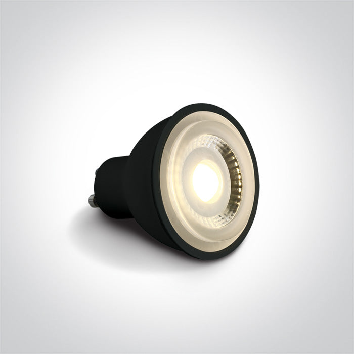 Черен COB 6W WW (топло бяло) GU10 60° 230V