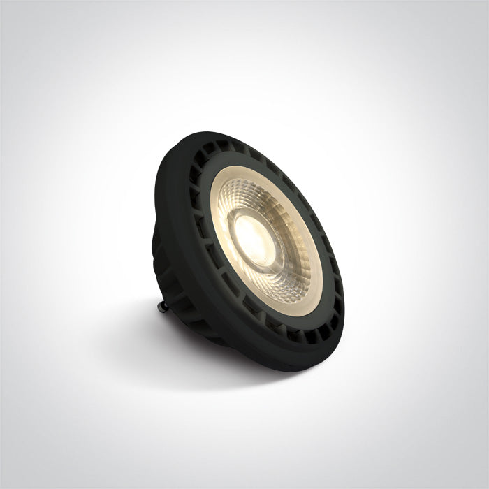 Черен R111 GU10 13W WW (топло бяло) 45° 230v