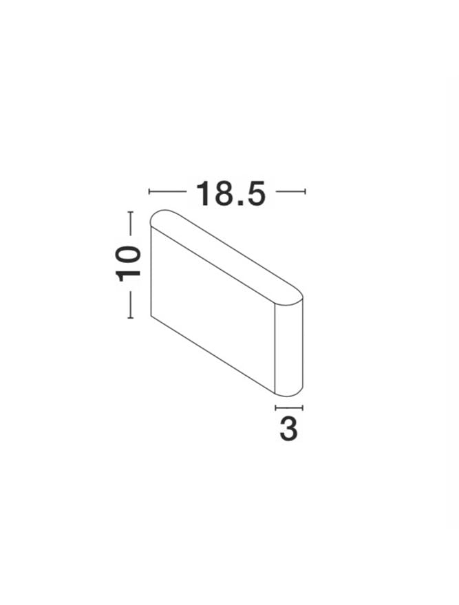 Външен аплик SOHO 2x5W LED Тъмен антрацит алуминий и стъкло IP54 3000K